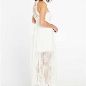 Bardot lace maxi dress